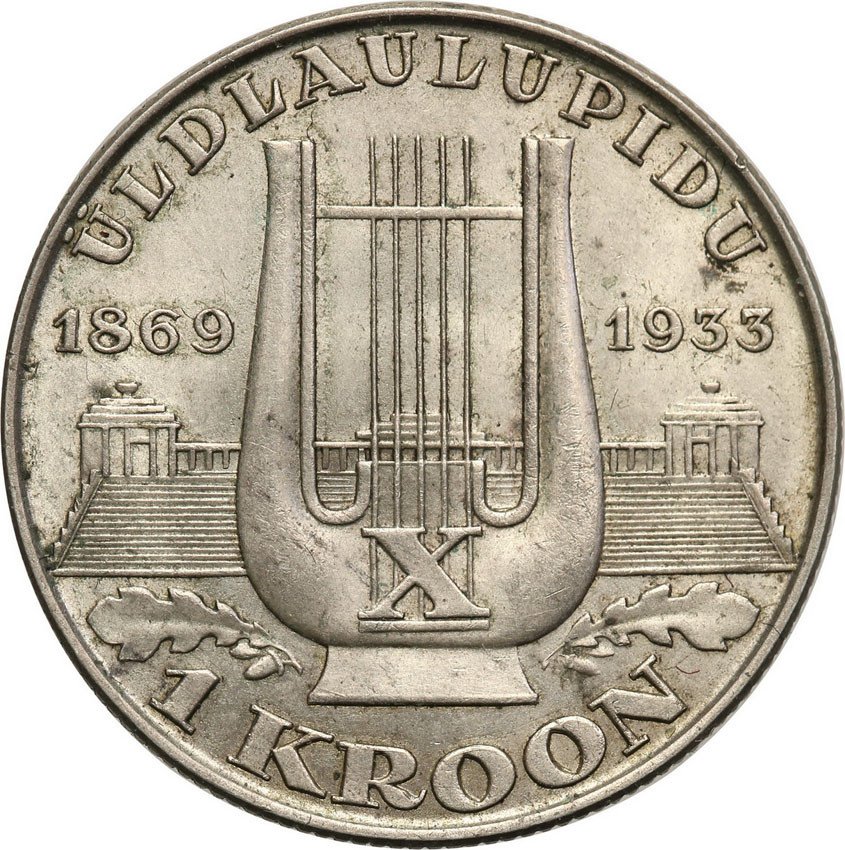 Estonia. 1 kroon (korona) 1933, Lira